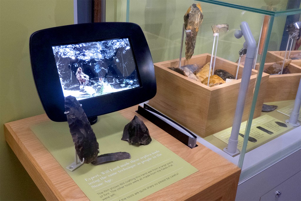 Flint knapping exhibit
